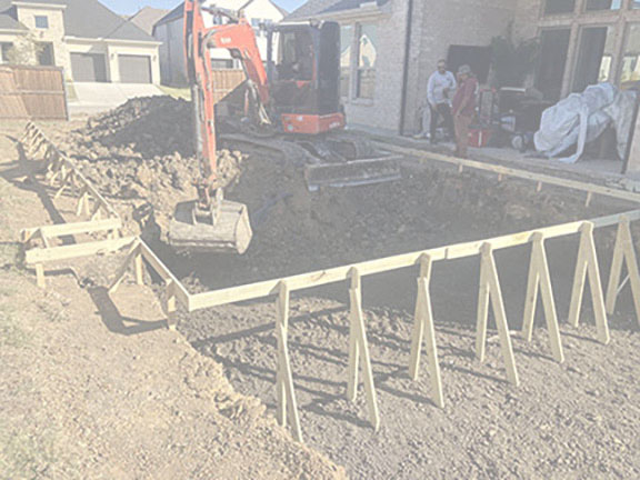 Pool excavation contractor in Dallas Fort Worth North Texas